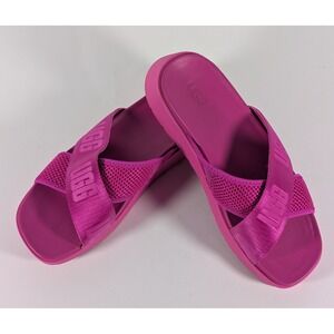 UGG Emily Mesh Slide Sandals Pink Crisscross Platform 1119491 Womens 6.5